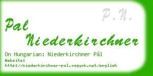 pal niederkirchner business card